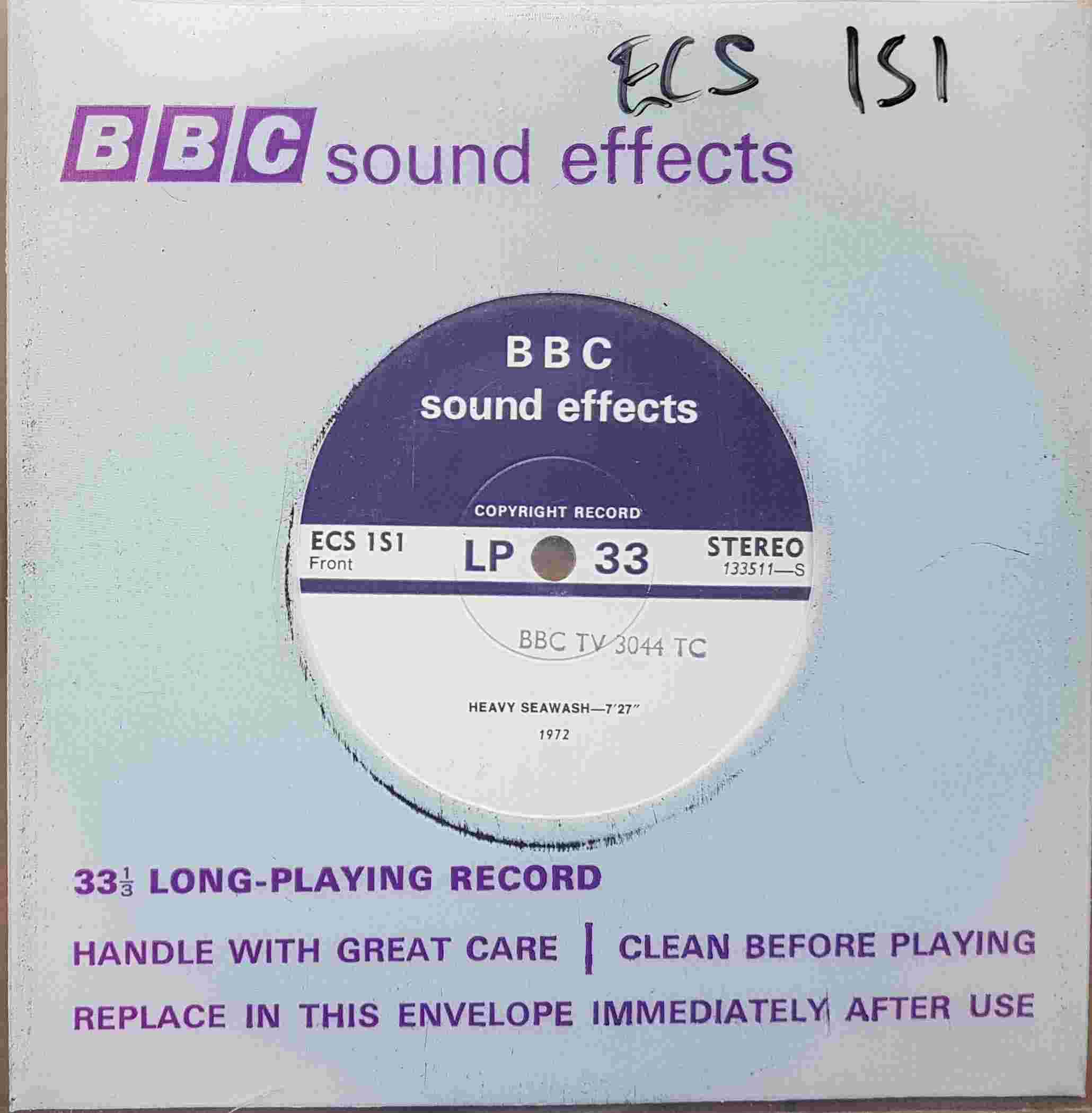 Picture of ECS 1S1 Seawash by artist Not registered from the BBC records and Tapes library